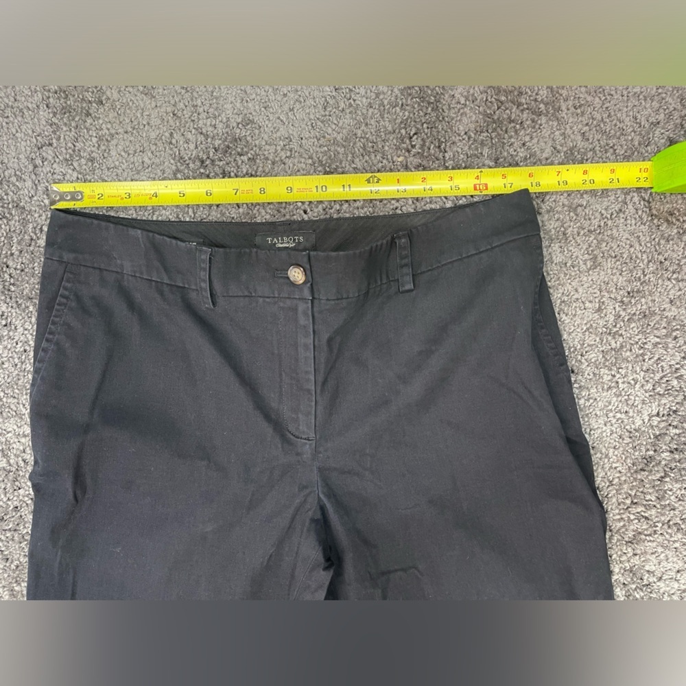 Talbots signature Flare wide black cotton blend pants women’s size 14 - Picture 10 of 13